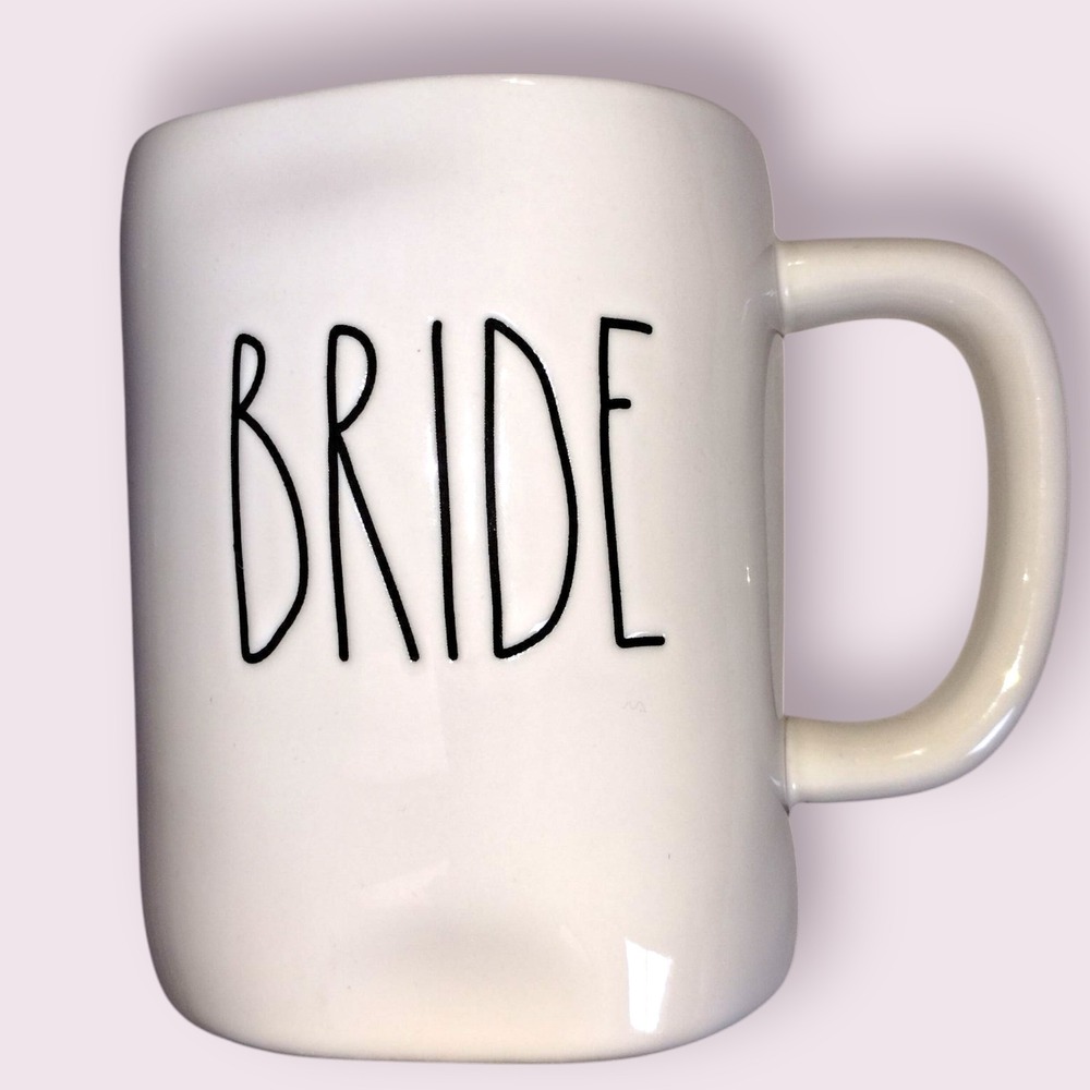 Rae Dunn Artisan Bride Coffee Mug White Ceramic‎ Wedding Gift Present